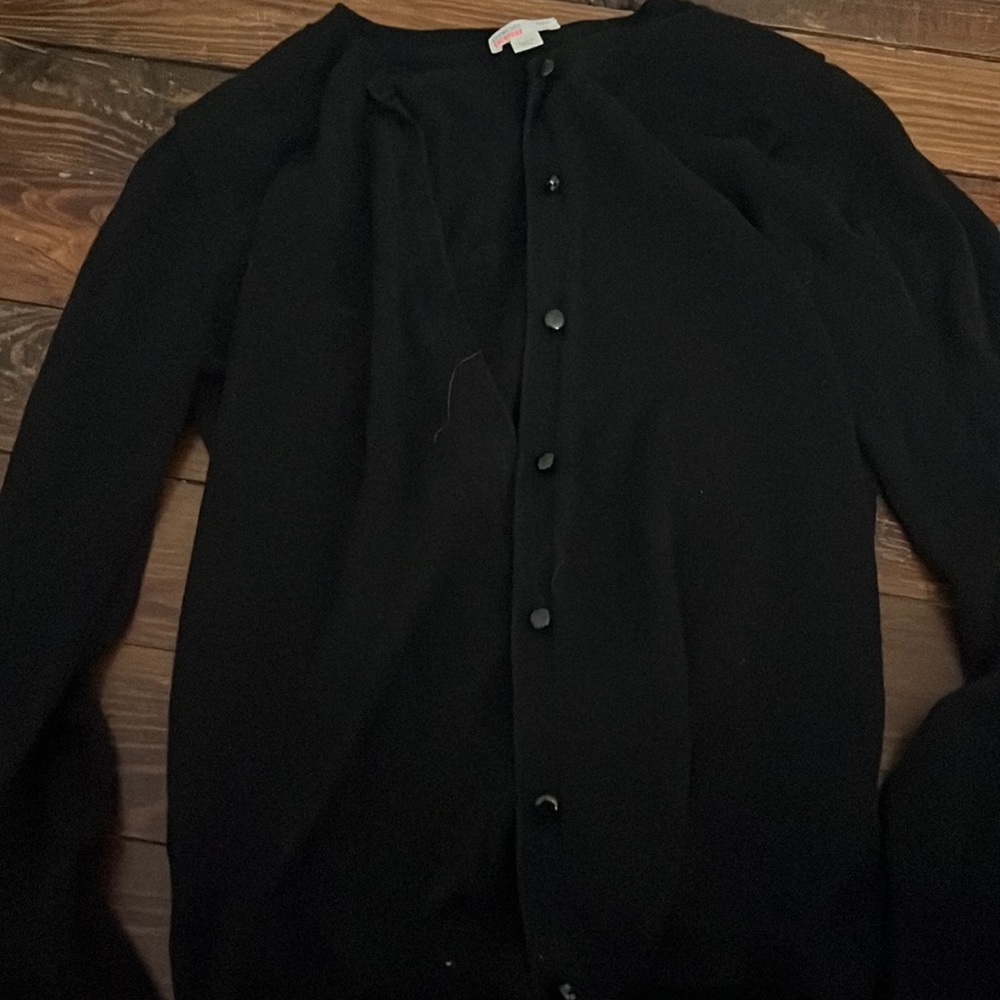 J crew girls black cardigan